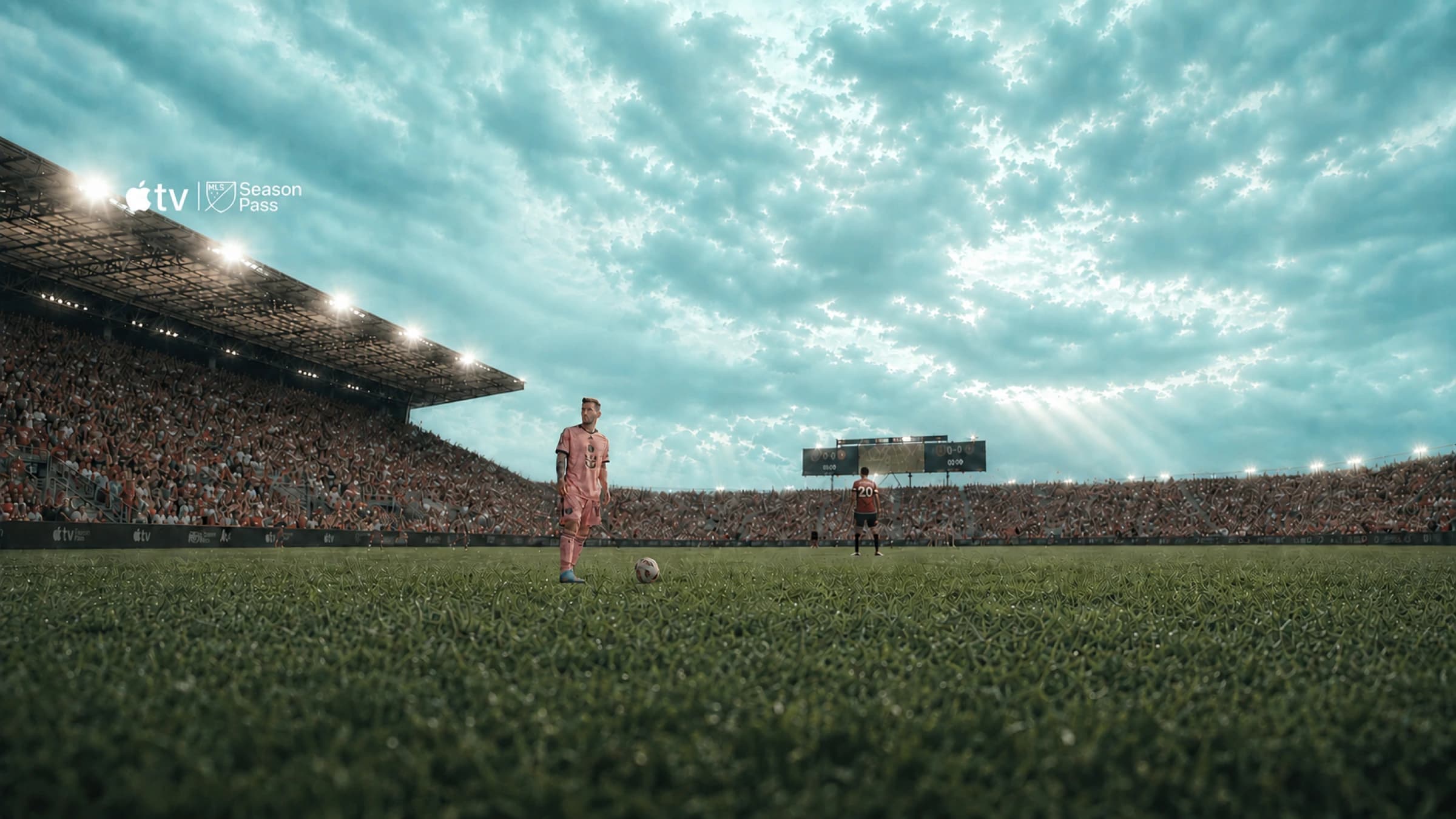 Inter Miami key art: Messi in the pink shirt