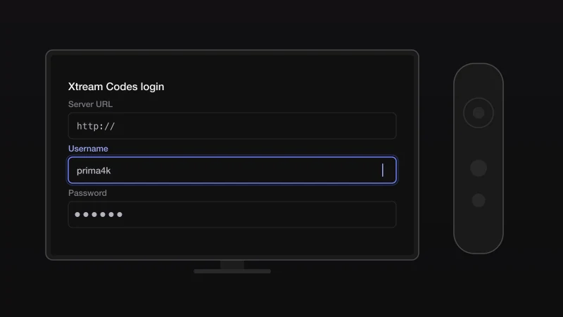 Illustration for step 5: Log in with Xtream Codes