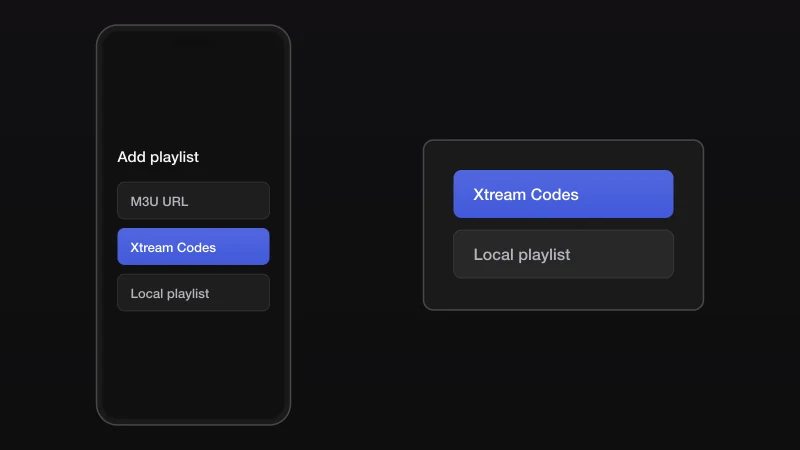 Illustration for step 3: Choose Xtream Codes login