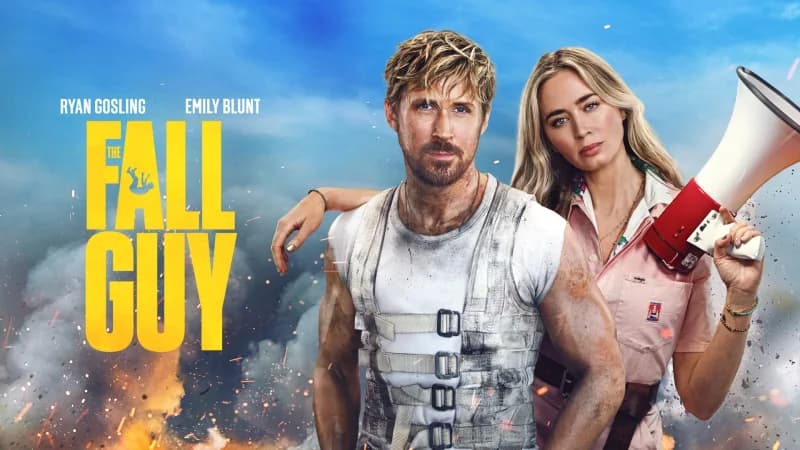 The Fall Guy key art with Ryan Gosling and Emily Blunt