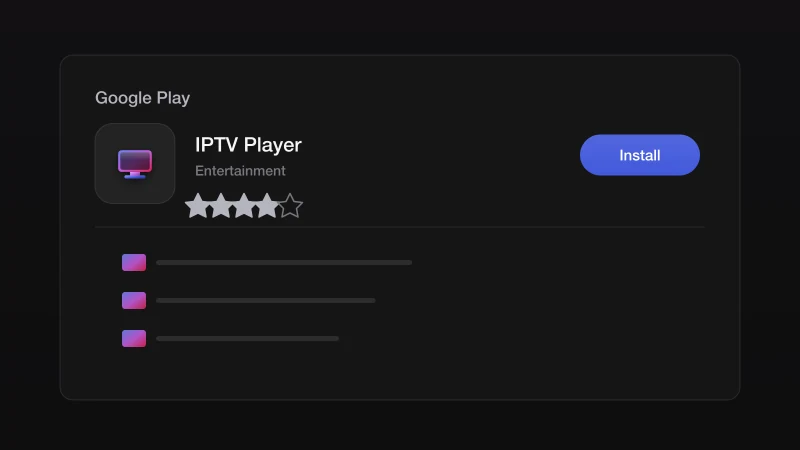Illustration for step 2: Install an IPTV player