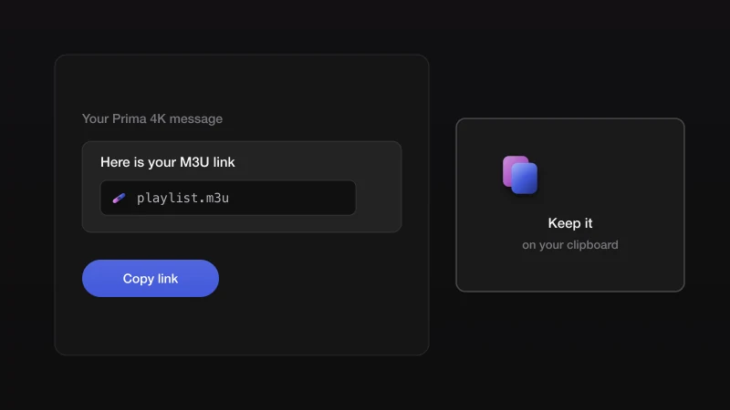 Illustration for step 1: Get your M3U link
